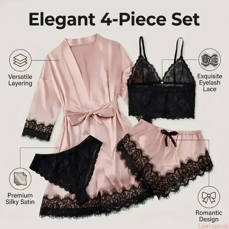 Conjuntos de Pijama de Cetim F - Bathrobe avaliação e preço